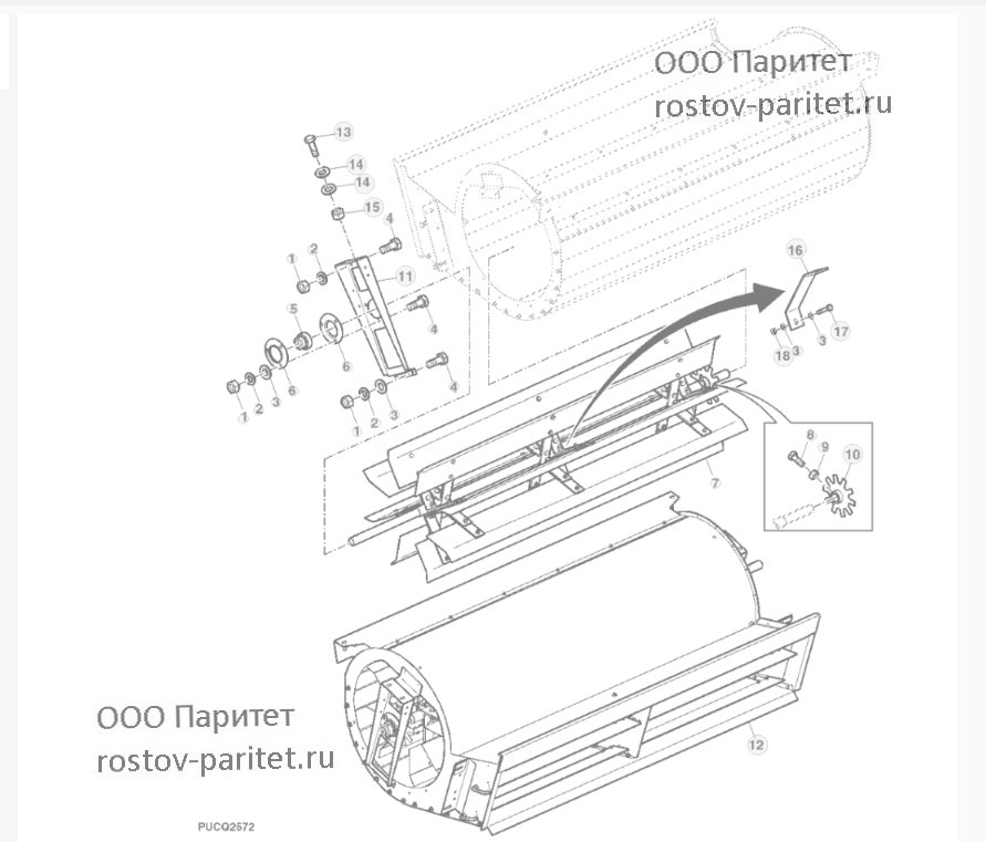 Fan With Shaft And Deflectors 